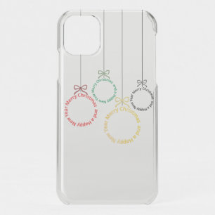 Christmas Ornaments Text Design iPhone 11 Case