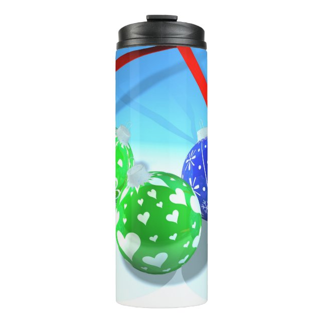 Christmas ornaments thermal tumbler (Front)