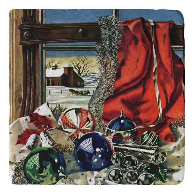 Christmas Ornaments Trivet (Front)