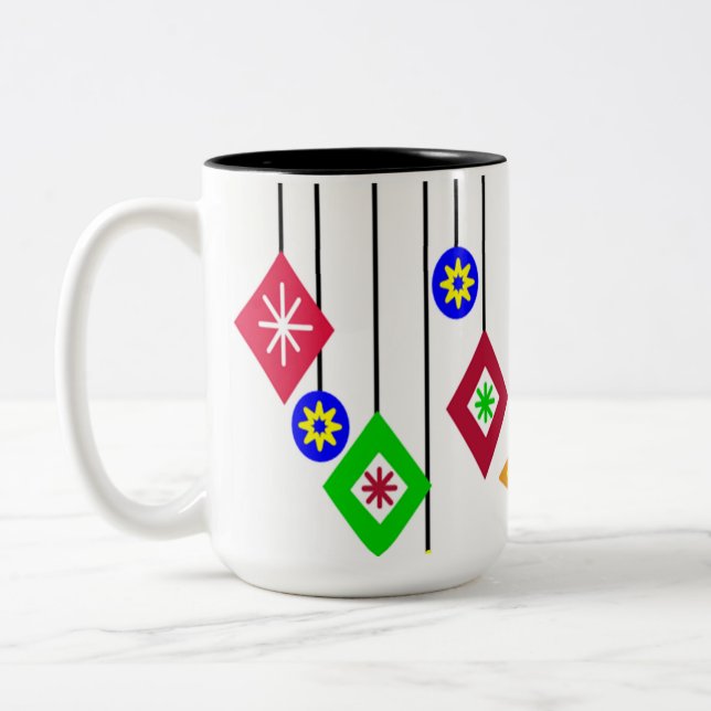 Christmas Ornaments  Two-Tone Coffee Mug (Left)