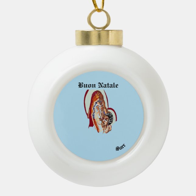 Christmas Ornaments : Virgin Mary With Christ  (Front)