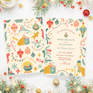 Christmas ornaments wedding Invitation