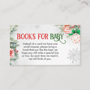 Christmas Ornaments Winter Books for Baby Enclosure Card