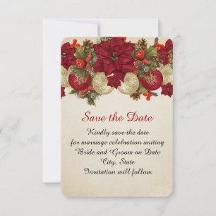 Christmas Ornaments Winter Save the date