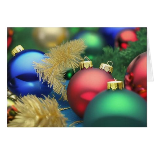 Christmas Ornaments with Gold Pine Sprigs