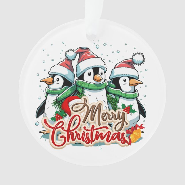 Christmas, ornaments with penguins 05 (Front)