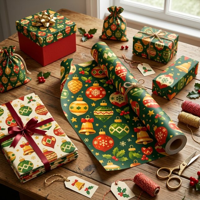 Christmas Ornaments Wrapping Paper (Creator Uploaded)
