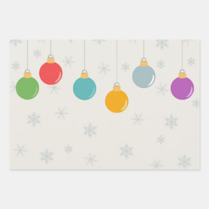 Christmas Ornaments Wrapping Paper Sheets