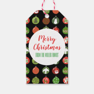 Christmas Ornaments Xmas Balls CUSTOM Holiday Gift Tags