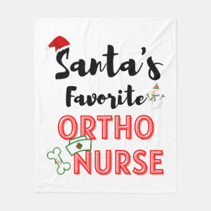 Christmas Orthopedic Nurse Fleece Blanket