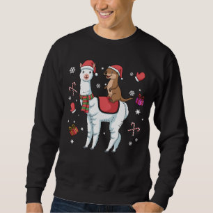 Christmas Otter Gift Kids Alpaka Gift Women Llama Sweatshirt
