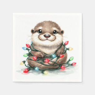 Christmas Otter Napkins