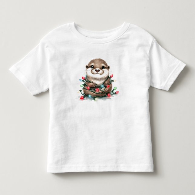 Christmas Otter Toddler T-shirt (Front)