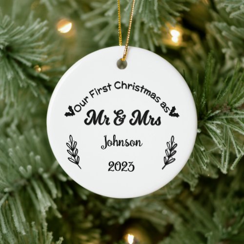 Christmas Our First Christmas Mr  Mrs Ornament