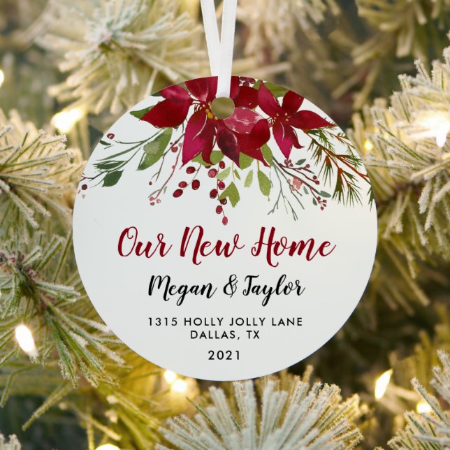 Christmas Our New Home Floral Ornament (Insitu)