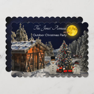 Christmas Outdoor Party Time Invitation