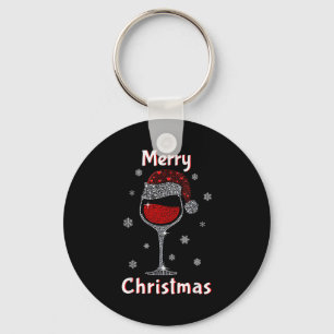 Christmas Outfit Women Wine Gl Funny Christmas  Keychain