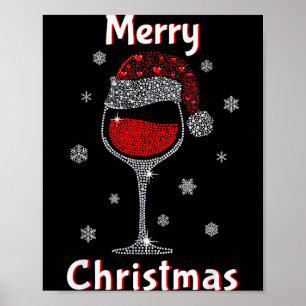 Christmas Outfit Women Wine Gl Funny Christmas Poster