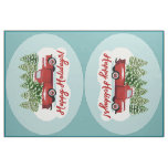 Christmas Oval Accent Pillow Cut and Sew Kit Fabric