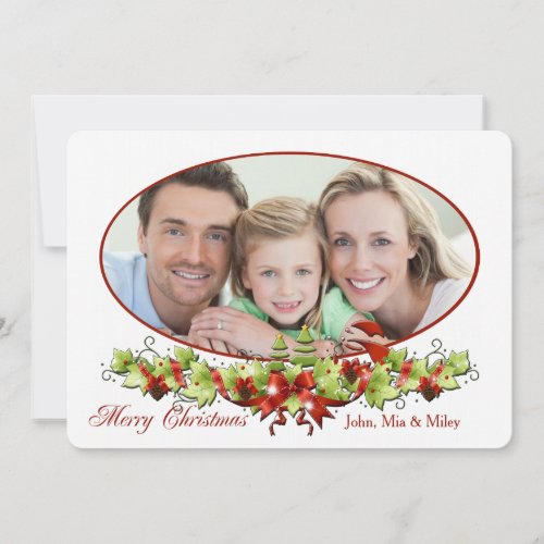 Christmas Oval Photo Card