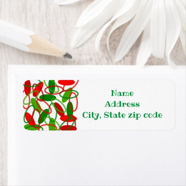 Christmas Ovals  Label (Insitu)