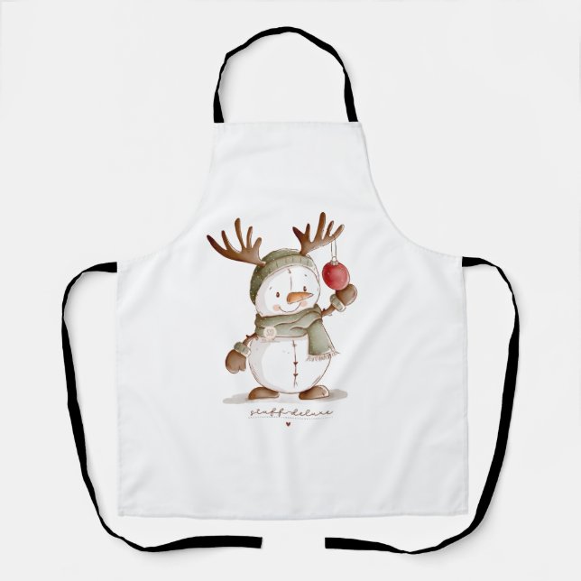 Christmas Oven Mitt and Pot Holders Apron (Front)