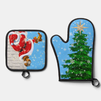 Christmas Oven Mitt & Pot Holder Set