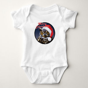 Christmas Owl - Baby Jersey Bodysuit