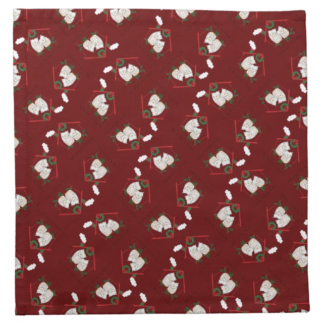 Christmas Owl Be Home Cute Cloth Napkin (Front)