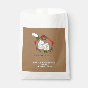Christmas Owl Be Home Cute Favor Bag