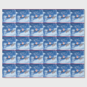 Christmas Owl cute and colorful holiday design Wrapping Paper