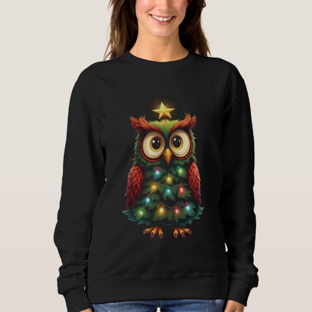 Christmas owl decor sweatshirt (Front)