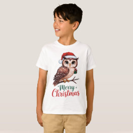 Christmas owl - Festive design Merry Christmas T-Shirt