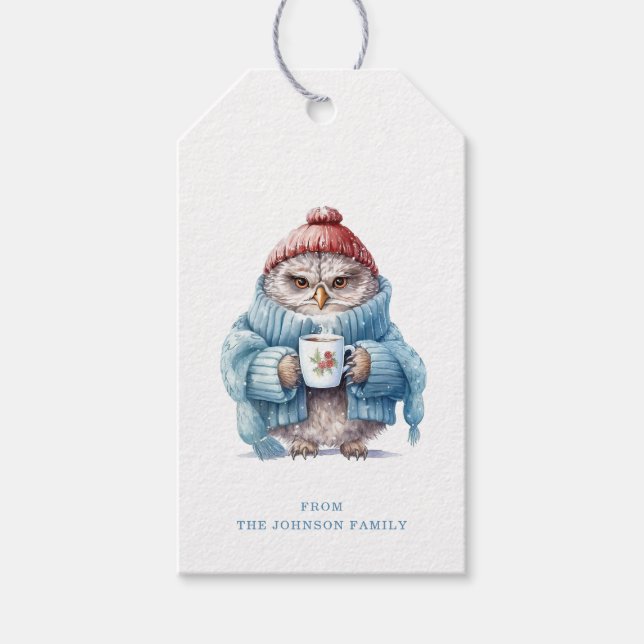 Christmas Owl Gift Tags (Front)