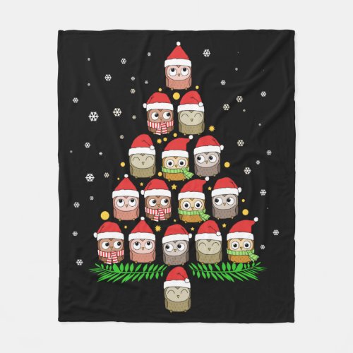 Christmas Owl Gifts Girls Christmas Tree Gift Owl Fleece Blanket