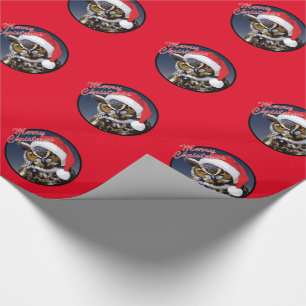 Christmas Owl - Glossy Wrapping Paper, 30" x 6' Wrapping Paper