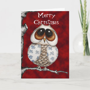 Christmas Owl Greeting Card