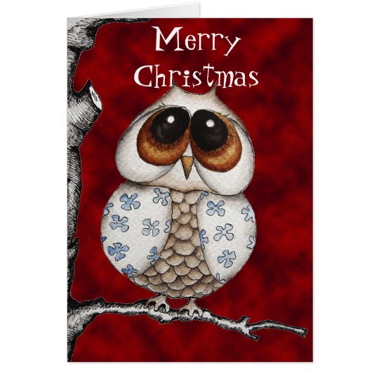 Christmas Owl Greeting Card