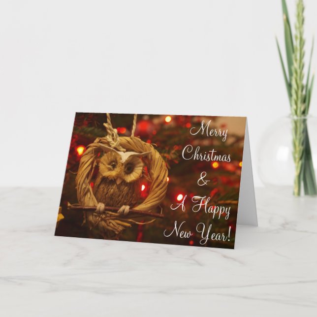 Christmas Owl greeting card (Front)