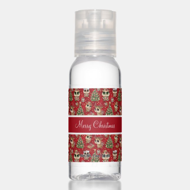 Christmas Owl Hand Sanitizer (Front)