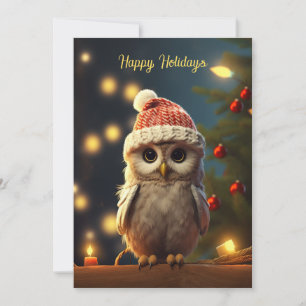 Christmas Owl Holiday Card