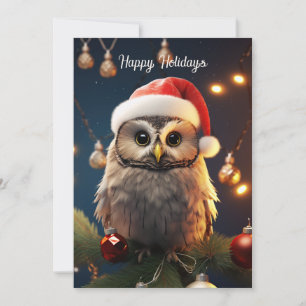 Christmas Owl Holiday Card