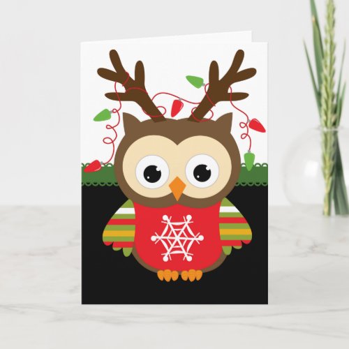 Christmas Owl Holiday Card