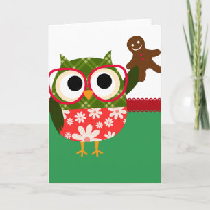 Christmas Owl Holiday Card