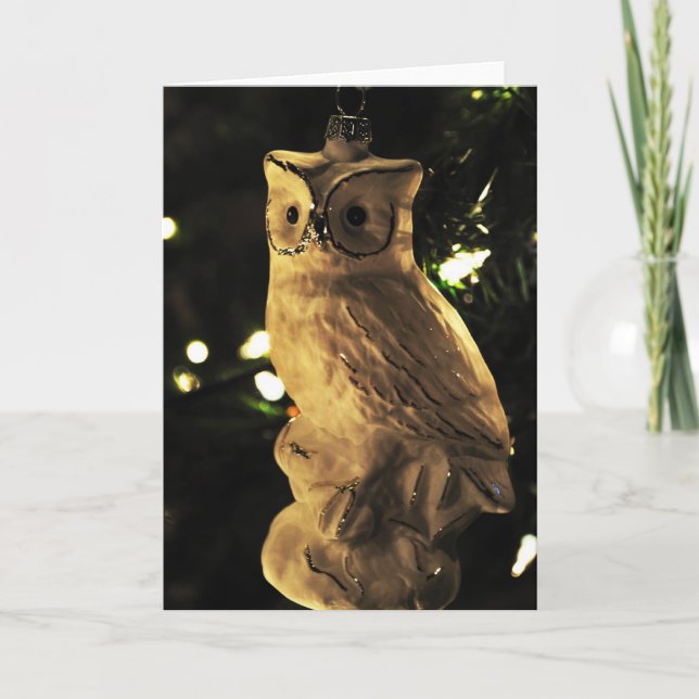 Christmas Owl Holiday Card (Front)