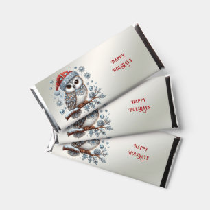 Christmas Owl Holiday Hershey Bar Favors