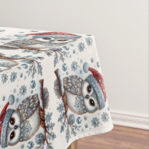Christmas Owl Holiday Tablecloth