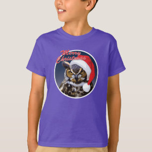Christmas Owl - Kids' Basic Hanes T-Shirt