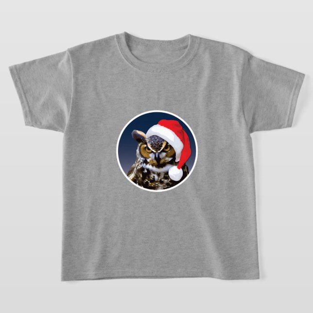 Christmas Owl - Kids' Basic T-Shirt (Laydown)