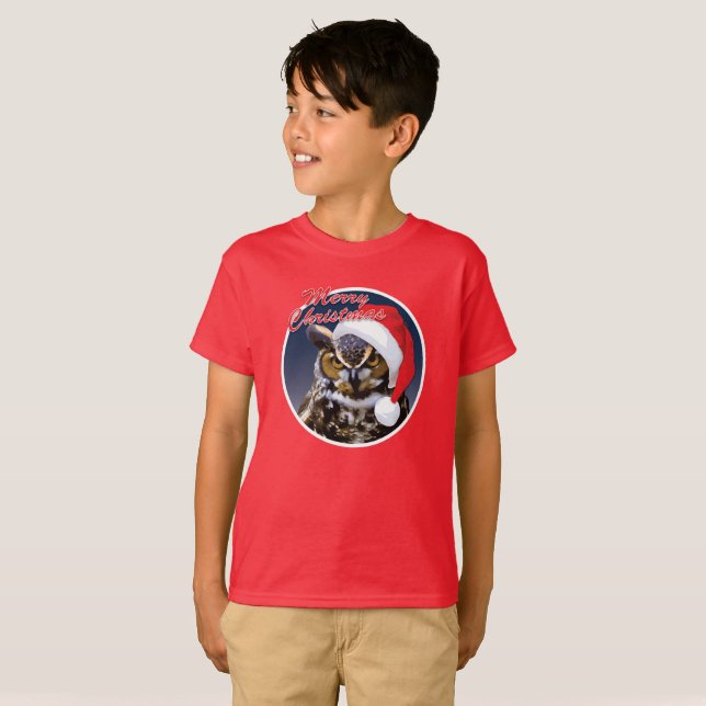 Christmas Owl - Kids' Basic T-Shirt (Front Full)